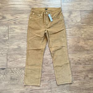 NWT J.Crew Pants Women's 27P Petite Vintage Straight Garment-Dyed Corduroy Tan